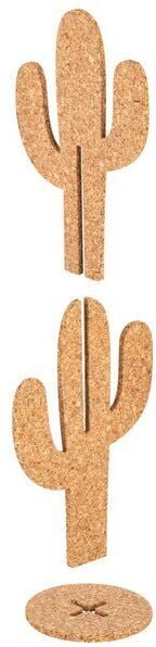 Kork-Deko Schredder Kaktus aus Naturmaterial | Spielzeug für Papageien & Wellensittiche