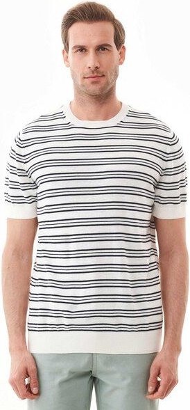 ORGANICATION Feinstrick-T-Shirt aus Bio-Baumwolle mit Streifen
