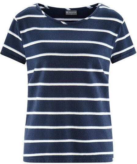 HempAge Damen Streifen T-Shirt Hanf/Biobaumwolle