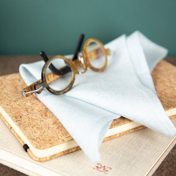 nahtur-design Brillenputztuch aus Bioleinen | waschbar | 25x25 cm