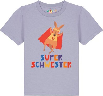 watabout.kids T-Shirt Kinder Känguru Superschwester