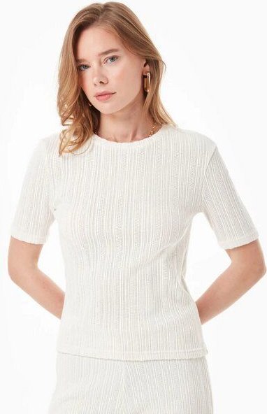 Thumbnail - ORGANICATION Jacquard Rib Top mit 1/2 Arm