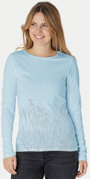 Peaces.bio - handbedruckte Biomode Langarmshirt Damen Mystic Iris
