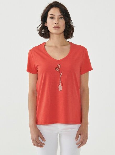 ORGANICATION T-Shirt aus Bio-Baumwolle mit Blumen-Print