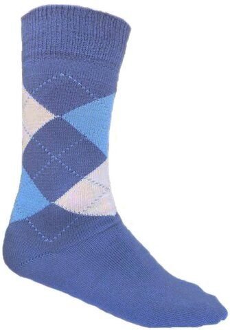 108 Degrees 5er Pack Herren Socken blau kariert GOTS