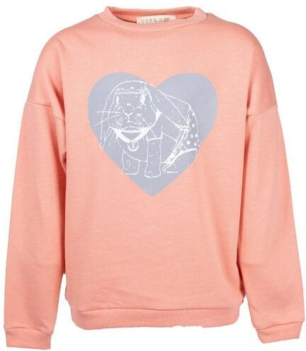 CORA happywear Kinder Sweater aus Bio-Baumwolle "Suli" | rosa mit Druck