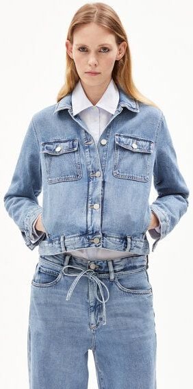 Thumbnail - ARMEDANGELS BLUSONAA - Damen Jeansjacke Oversized Fit aus Bio-Baumwolle Mix