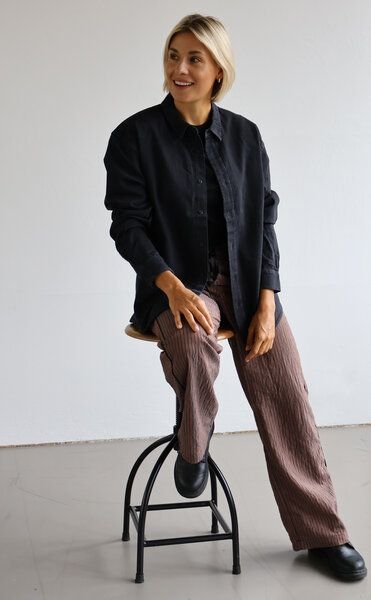 Kultgut Unisex Oversize Jeanshemd - 100% Biobaumwolle & Fair hergestellt