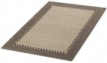 Prolana Handgefertigter Flor-Teppich Tuft "Tape" aus Wolle in Beige - versch. Größen