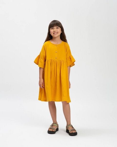 Matona Rüschenkleid aus Musselin für Kinder / Volant Dress