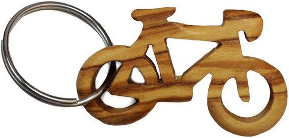 Mitienda Shop Schlüsselanhänger aus Holz "Fahrrad"