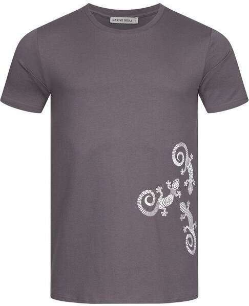 NATIVE SOULS T-Shirt Herren - Three Geckos