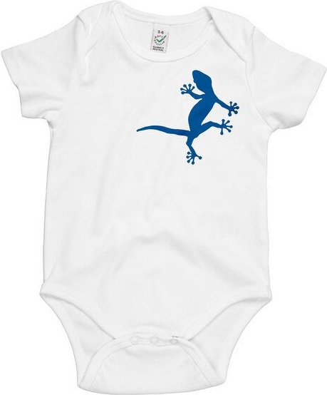 HANDGEDRUCKT "2 Geckos" Baby Body