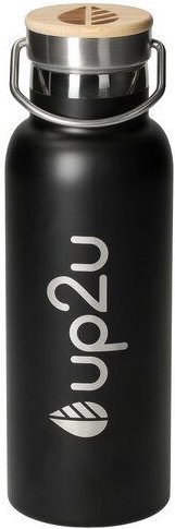 up2u Edelstahlflasche "MuC Bottle" | Thermosflasche mit Bambus | 500 ml