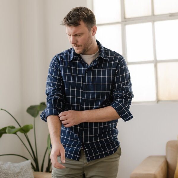 NORDLICHT Herren Flanell Hemd Elis aus 100% Bio-Baumwolle