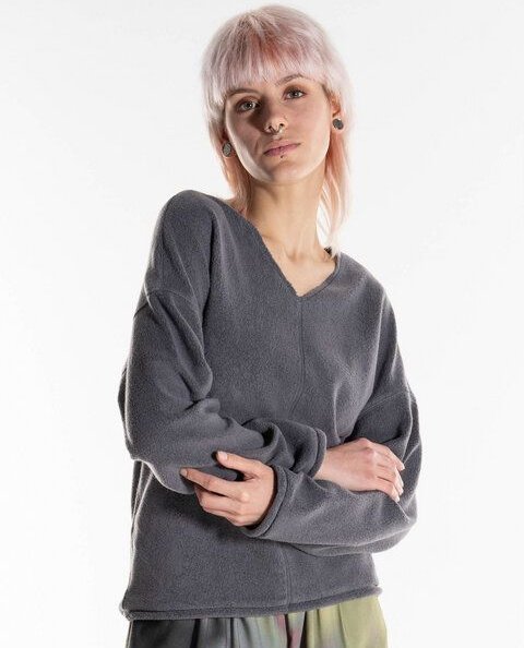 Alma & Lovis Kuscheliger Teddy-Sweater aus Organic Cotton | Teddy V-Neck