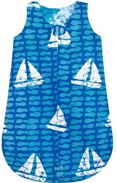 Global Mamas Baby Schlafsack - Sahara Gelb & Sailing Blau - Bio Baumwolle