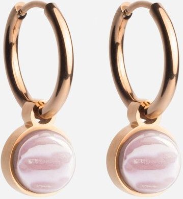 ALEXASCHA Roségold Creolen mit Anhänger | Mix & Match