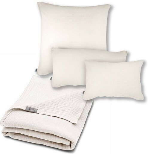 Hutch&Putch Musselin-Sommerbundle für warme Nächte (Sommerdecke 200x135 + Kopfkissenbezug nach Wahl) aus 100% Bio-Baumwo...