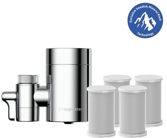 Wasserfilter für Wasserhahn Tappwater EcoPro SMR - Leitungswasserfilter mit 6 Stufen und Swedish Mineral Rock. Filtert +...