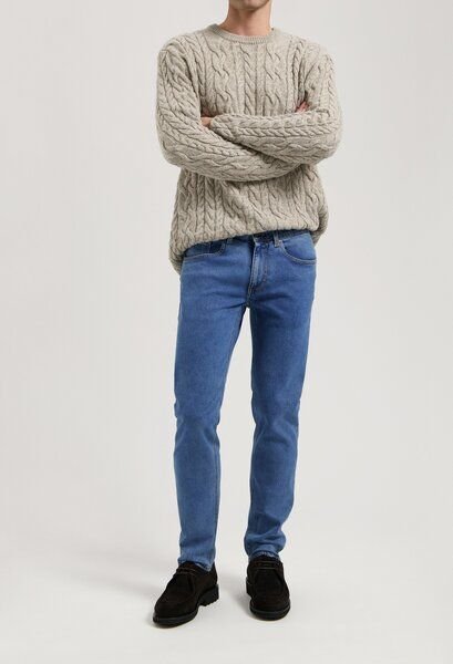 MUD Jeans Dunn Low Tapered - Stone Vintage