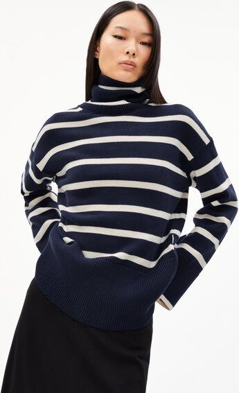ARMEDANGELS CHANAA STRIPES Damen Pullover Loose Fit aus Bio-Baumwolle