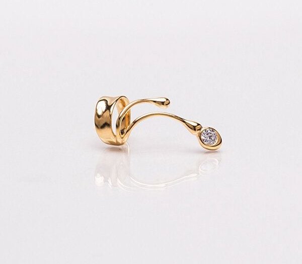 Nella & Sina Ohrringe von Nella Earcuffs - Große Sina mit Kristall