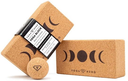 Yoga Hero 2 Yogablöcke + Faszien Massage Ball