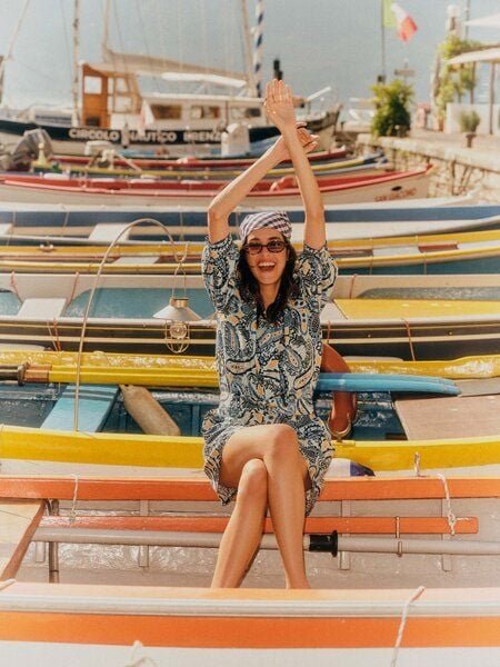 LANIUS 3/4 Arm Bluse (GOTS) aus Bio-Leinen