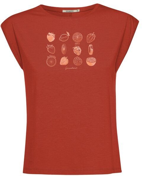 GREENBOMB Print T-Shirt Bike Strawberry Timid