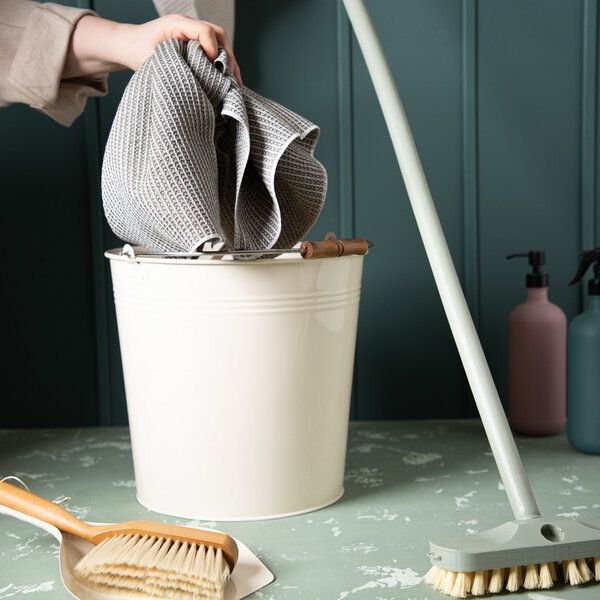 nahtur-design Putztücher-Set, Bodentuch + 4 Putzlappen aus Halbleinen Waffelpiquée