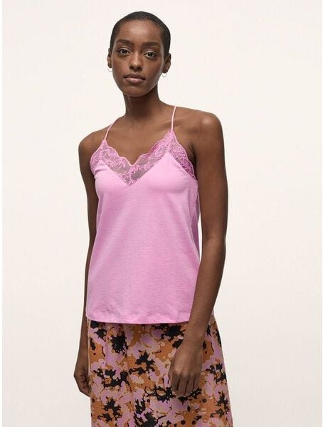 LANIUS Top mit Spitze aus Bio-Baumwolle