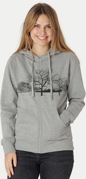 Peaces.bio - handbedruckte Biomode Zip-Hoodie Landscape Damen