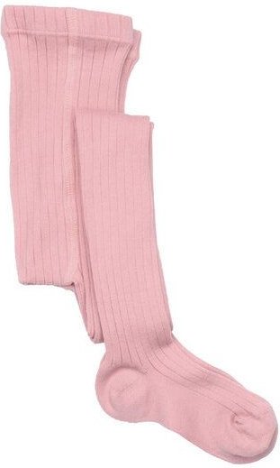 Kinder Strumpfhosen-Socken Bio-Baumwolle GOTS pastellrosa, weiche und elastische Feinstrick-Strumpfhose für Mädchen & Ju...