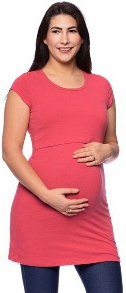 Milchshake 107 BASIC kurzarm Umstands- und Stillshirt extra lang aus Bio Baumwolle