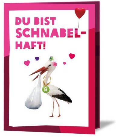 OxfamUnverpackt Spenden-Geschenk "Eine sichere Geburt" (Grußkarte zum Liebe zeigen mit Magnet)