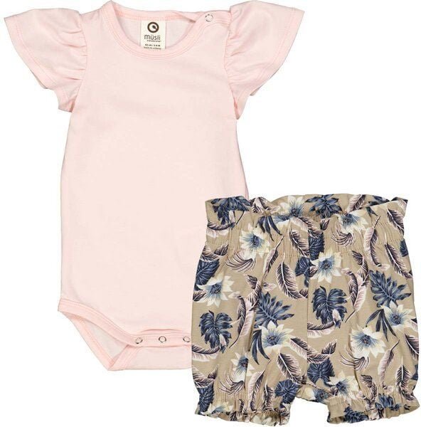 müsli Set aus Kurzarmbody und Shorts