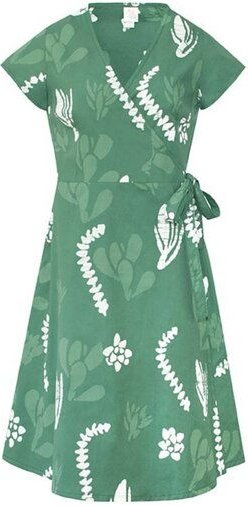 Global Mamas Bio Wickelkleid - WRAP SHIELDS - Sage Grün