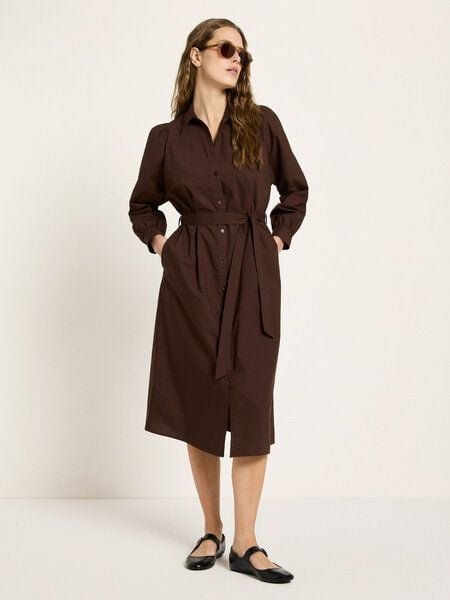 LANIUS Kleid mit Kräuseln (GOTS) aus Bio-Baumwolle