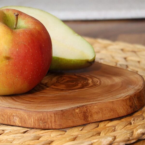 NATUREHOME Natürliche Baumscheibe Naturkante Olivenholz Handarbeit