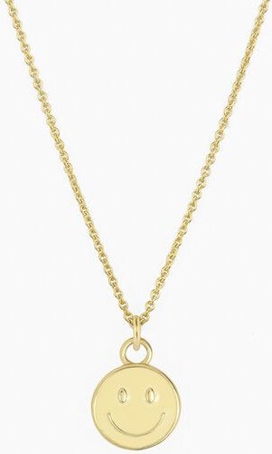 Paeoni Colors Smiley-Halskette aus 18k Gold Vermeil, 925 Sterling Silber