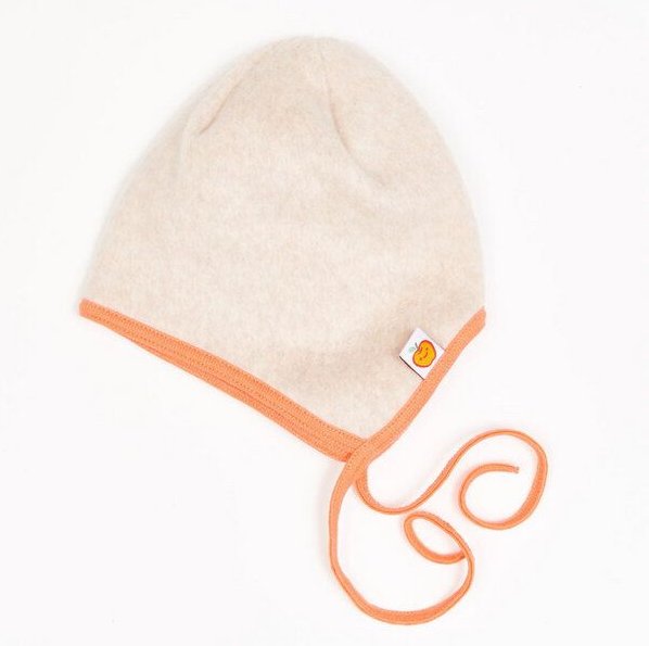 Cheeky Apple Ohren-Häubchen aus Bio-Baumwolle "Fleece Nude meliert"