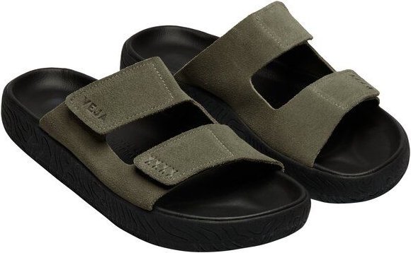 Veja Damen-Sandalen Etna Suede Soft Kaki Black