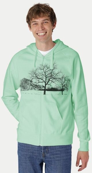 Peaces.bio - handbedruckte Biomode Zip-Hoodie Landscape Herren