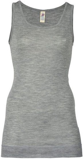 Engel natur Damen Longshirt ohne Arm Bio-Schurwolle/Seide