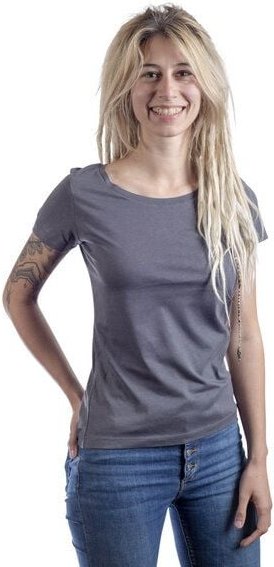 Life-Tree Modal Shirt Fairwear für Damen "Basic" in Anthrazit