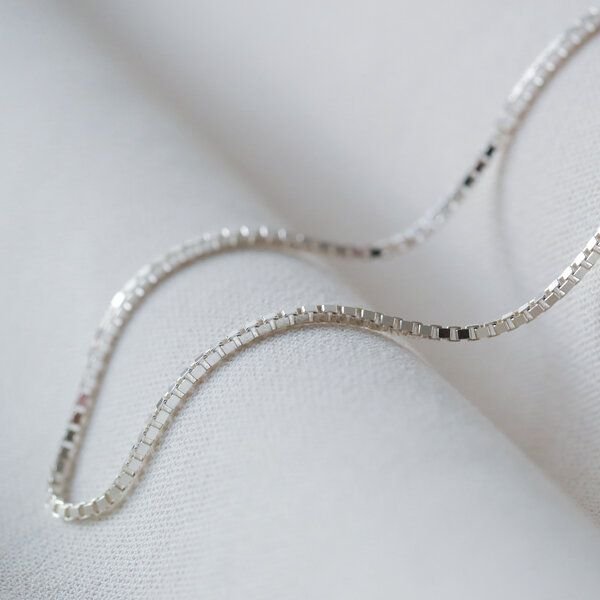 BELLYBIRD Jewellery Venezianerkette - eckige Kettenglieder/ Silber/ Silber vergoldet