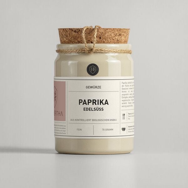 Herbertha Bio Paprika edelsüß, Naturland im Steinzeugtopf