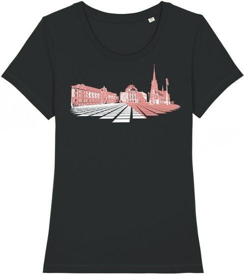 Spangeltangel Damen T-Shirt „Opernplatz“, für Frauen, Stadt, bedruckt, Biobaumwolle