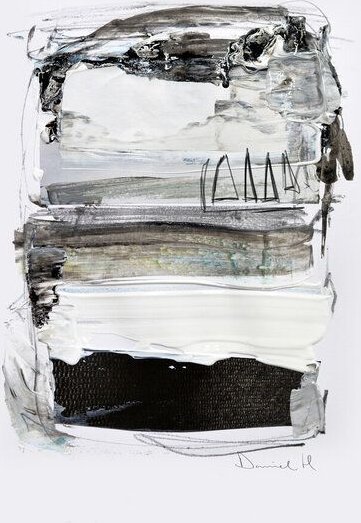 Photocircle Poster / Leinwandbild - Black and White Abstract